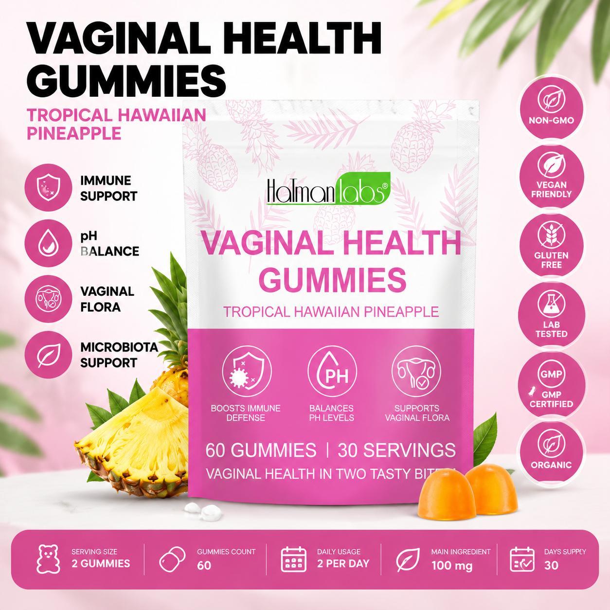 Health Wellness Gummies - PH Balance Vaginal Flora Microbiome Wellness