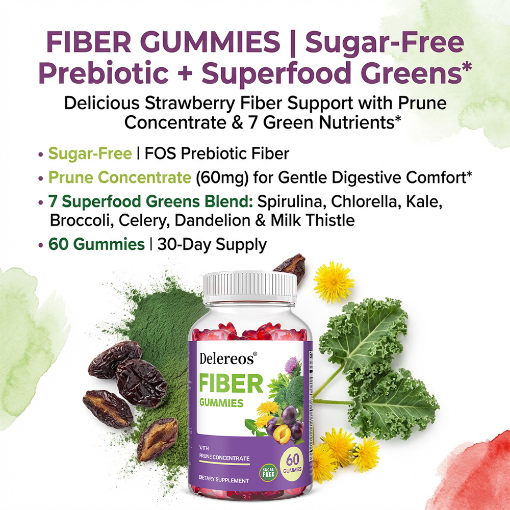 Sugar-Free Prebiotic Fiber Gum - đánh giá và giá Health Wellness Gummies