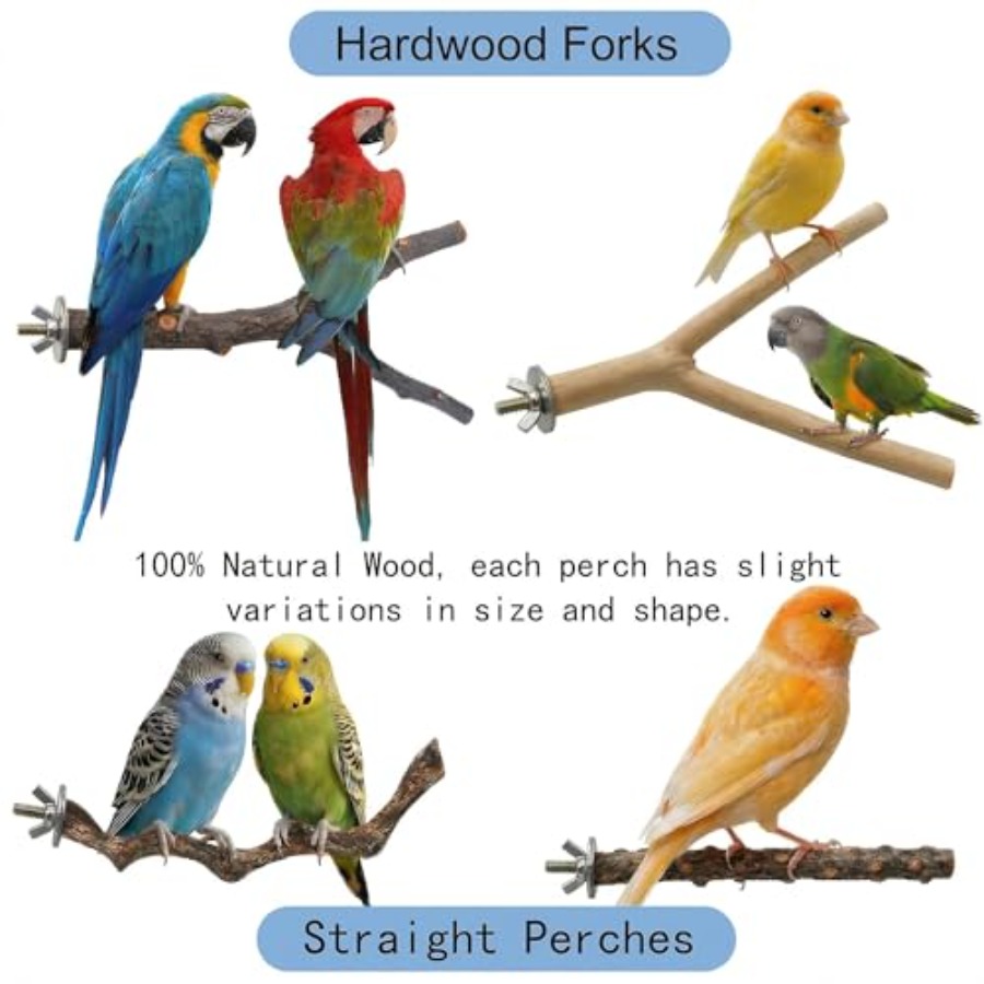 8PCS natural wood bird perches - đánh giá và giá Health & Wellness Waiver Indiana