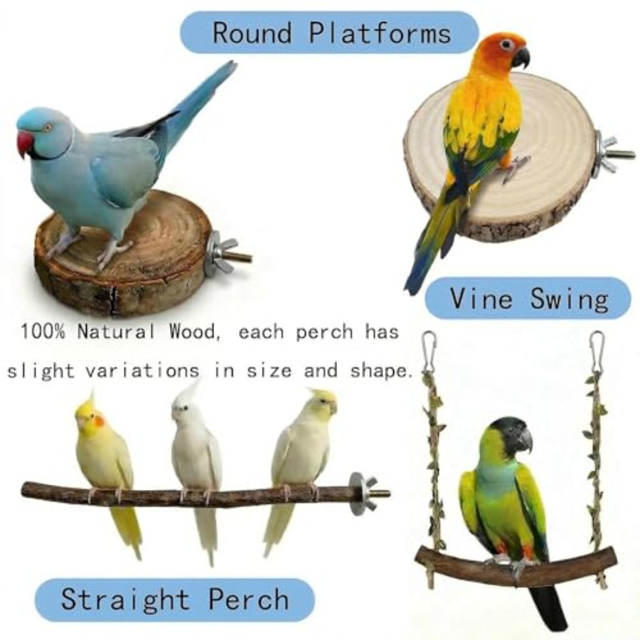 8PCS natural wood bird perches - đánh giá và giá Health & Wellness Waiver Indiana