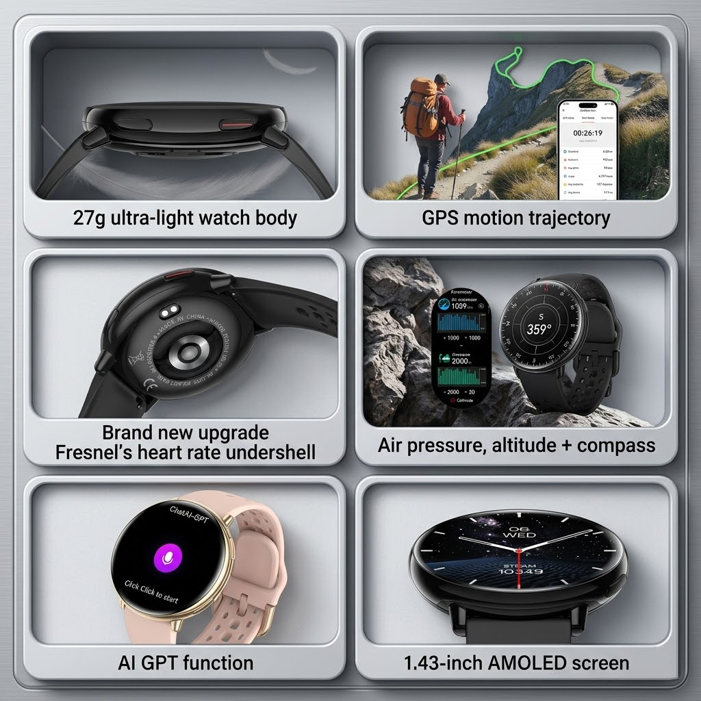 HD21 Smart Watch 1.43 Inch AMO - đánh giá và giá Health Wellness Trends 2026