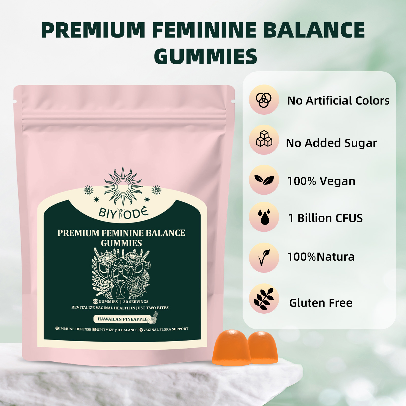 Premium Feminine Balance Gummi - đánh giá và giá Health Wellness Gummies